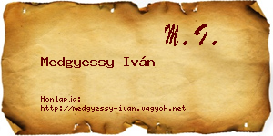 Medgyessy Iván névjegykártya
