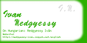 ivan medgyessy business card